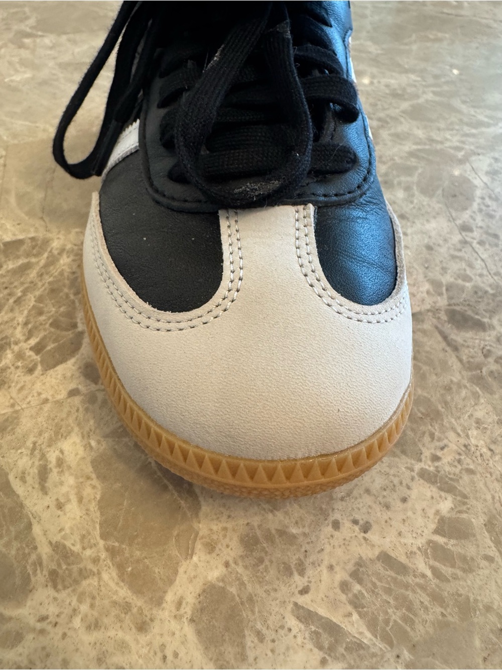 adidas Samba Long Tongue Shoes Core Black White Cloud Gold Metallic M 6.5/W 7.5 - Picture 10 of 15